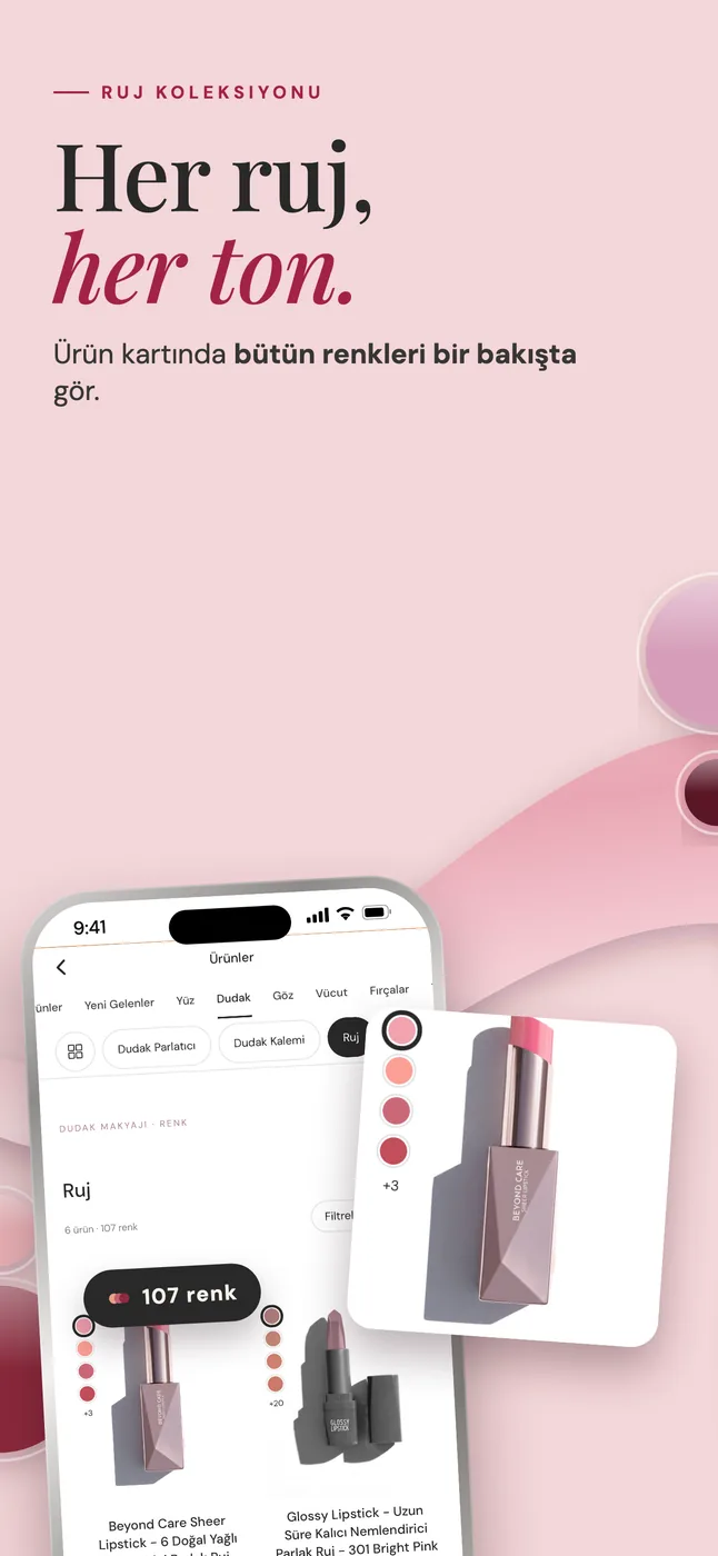 App Store frame: every lipstick, every tone
