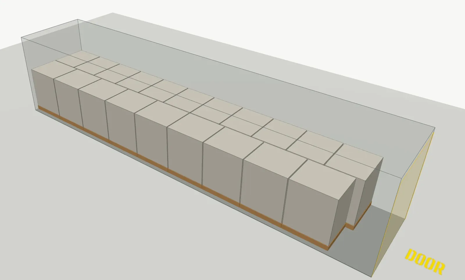 Load plan for a 40-foot high-cube container